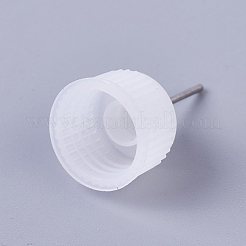 プラスチック交換ヘッド  鉄ピンと  プラチナ  ホワイト  30x17mm  穴：0.8mm&nbsp;MRMJ-WH0050-01E