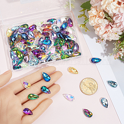 100шт 10 цвета стеклянные подвески&nbsp;GLAA-SP0001-61