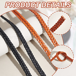 2м плетеных шнуров из коровьей кожи двух цветов WL-GA0001-03