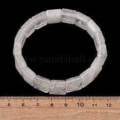 Elastische Armbänder aus natürlichen Quarzkristallperlen für Damen und Herren&nbsp;G-K303-02O