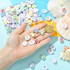 80pcs 2 Arten undurchsichtige Acrylperlen&nbsp;SACR-YW0002-18