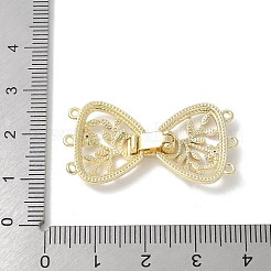 Messing-Mikro pflastern Zirkonia fach über Klammern&nbsp;X-KK-U052-10G