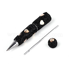 Шариковая ручка с рисунком в виде сердца из смолы и полимерной глины&nbsp;AJEW-T013-03E