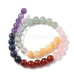 Нити бусин из натурального желтого нефрита чакры G-NH0002-E03-10mm