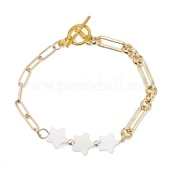 Браслеты из натуральных пресноводных ракушек в форме звезды&nbsp;BJEW-JB13408