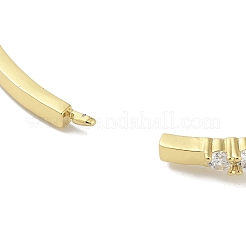 Bracelets à charnière avec nœud papillon en zircone cubique pavé de laiton pour femmes&nbsp;BJEW-R317-03G-02