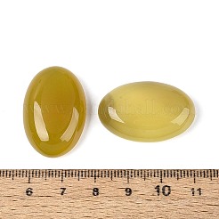 Natürliche gelbe Achat-Cabochons (gefärbt und erhitzt)&nbsp;G-N361-05B-06