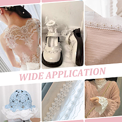 3 ярд полиэфирная цветочная кружевная отделка OCOR-WH0082-28