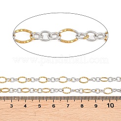 Двухцветные цепочки из нержавеющей стали 304 с текстурированными овальными звеньями&nbsp;CHS-P028-12A