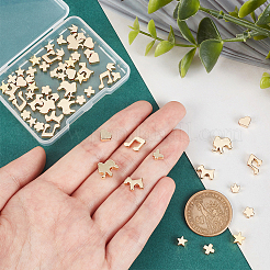 60шт 10 стильные латунные бусины&nbsp;KK-PH0037-04