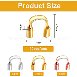 3 цвет 90шт латунная проволочная защита KK-BC0002-42-NF