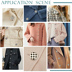 16 шт. 2-цветные эмалевые пуговицы на ножке из сплава&nbsp;BUTT-NB0002-16