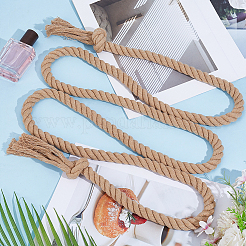 1 handgefertigtes Taillenband aus Baumwollleinenseil mit Knoten&nbsp;AJEW-CP0011-14A