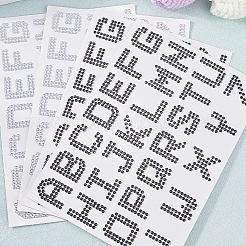 8 Blatt 2 Stil Buchstaben a ~ z Acryl Hotfix Strass&nbsp;DIY-CP0012-54A