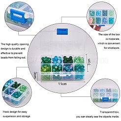 Выпечка окрашены треск стекла бисер CCG-PH0002-10