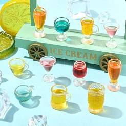45個 9スタイル ワイン透明樹脂カボション  電話ケース & イヤリング & キーチェーン アクセサリーの diy  ミックスカラー  14~18x14~22.5x13~32.5mm  5個/スタイル&nbsp;CRES-CJZ0009-02