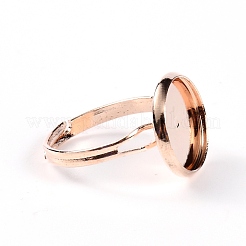 10шт регулируемые латунные кольца для пальцев компоненты&nbsp;LS-KK-WH0047-24G