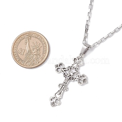 Подвеска в виде креста Иисуса в тибетском стиле из сплава&nbsp;NJEW-JN05418