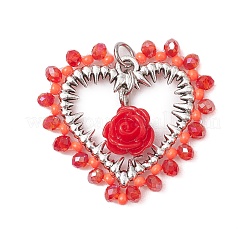 3шт 3 цвета стеклянные подвески PALLOY-MZ00538