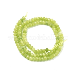 Chapelets de perles en rondelles en jade de Malaisie naturel teint&nbsp;X-G-E316-2x4mm-41