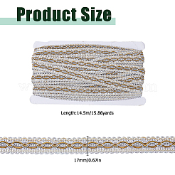 Ruban de dentelle en polyester de 14.5 m&nbsp;OCOR-WH0101-244B