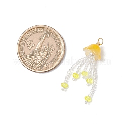 Подвески из стеклянных бусин в виде медуз&nbsp;PALLOY-MZ00707-04