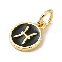 Echte 18 Karat vergoldete Messing Emaille Charms&nbsp;KK-L216-001G-A