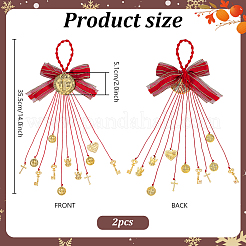 2 pz decorazioni pendenti con cordino di nylon&nbsp;HJEW-PH02350