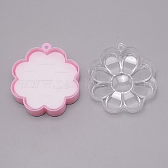 Scatola dell'anello di plastica&nbsp;CON-WH0085-23