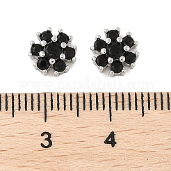 Латунные микро проложить кубического циркония бусы KK-U056-15P