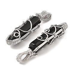 Природные подвески обсидиана&nbsp;G-K338-28P-02