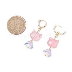 7 пара сережек-колец в стиле лэмпворк&nbsp;EJEW-JE06546