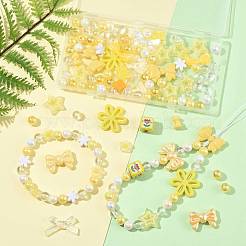 100 шт. 18 вида прозрачных и непрозрачных акриловых бусин&nbsp;MACR-FS0002-40