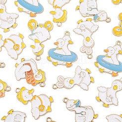 30шт 6 стиля подвески из сплава с эмалью ENAM-CJ0005-22