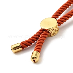 Bracelets coulissants en corde milan torsadée à moitié finis&nbsp;FIND-G032-01G-23