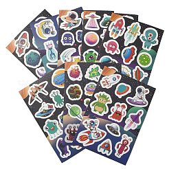 50 шт. ПВХ водонепроницаемые самоклеящиеся наклейки для космоса&nbsp;LS-AJEW-R002-03A