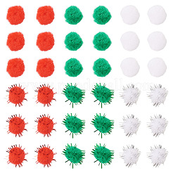 600 stücke 6 farben weihnachten handgemachte diy puppe handwerk pom pom garn pom pom bälle&nbsp;AJEW-TA0003-34