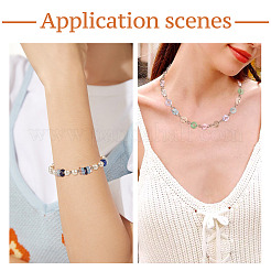 90 шт. 9-х цветные прозрачные стеклянные европейские бусины GLAA-TA0001-79