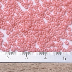 MIYUKIラウンドロカイユビーズ  日本製シードビーズ  11/0  （rr4463)デュラコート染め不透明ライチ  2x1.3mm  穴：0.8mm  約50000個/ポンド&nbsp;SEED-G007-RR4463