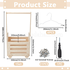Cajas rectangulares de madera para armario de baby shower&nbsp;ODIS-UN0001-32A