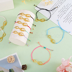 Set di 10 braccialetti Infinity in lega a 10 colori con speranza&nbsp;BJEW-TAC0008-01
