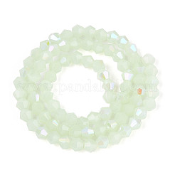 Имитация нефрита гальванических бисер пряди GLAA-F029-J4mm-D07