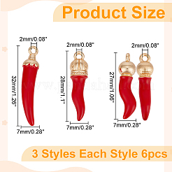 18шт 3 стиля подвески из сплава с эмалью&nbsp;FIND-WR0012-23
