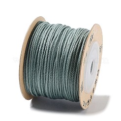 ポリエステルツイストコード  ラウンド  DIYのジュエリーには  士官候補生ブルー  1mm  約49.21ヤード（45m）/ロール&nbsp;OCOR-G015-01A-38