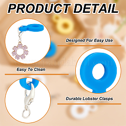 8шт 4-х цветные силиконовые соломенные подвески FIND-GO0003-51