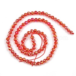 Гальванизируйте прозрачные стеклянные бусины&nbsp;EGLA-B013-02A-AB06