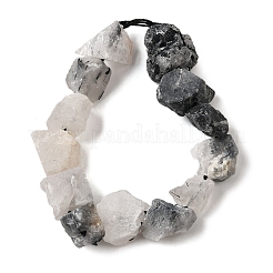 Натуральные турмализированные кварцевые бусинки G-S386-C15