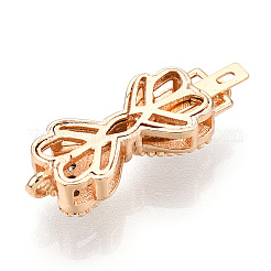 Латунные застежки из прозрачного кубического циркония с микропаве KK-G491-02G