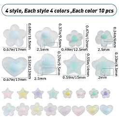 160 шт. 16 вида прозрачных акриловых бусин и 1 рулона эластичной хрустальной нити&nbsp;DIY-SC0016-21