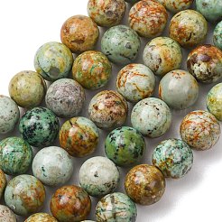 Fili di perle naturali di turchese peruviano (diaspro)&nbsp;G-T150-A01-10mm